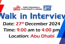 Galfar Engineering Walk in Interview in Abu Dhabi