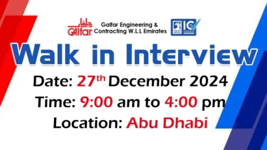 Galfar Engineering Walk in Interview in Abu Dhabi