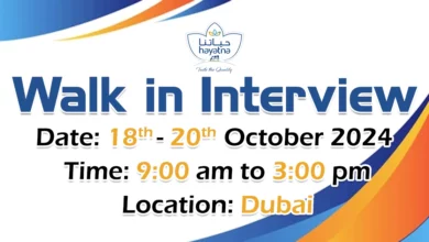 Hayatna Walk in Interview in Dubai