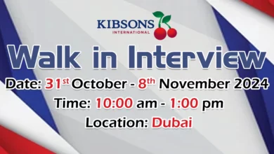 Kibsons International Walk in Interview in Dubai