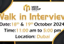 Meer Group Walk in Interview in Dubai