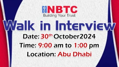 NBTC Group Walk in Interview in Abu Dhabi