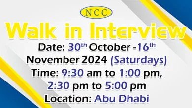 NCC Contracting Walk in Interview in Abu Dhabi