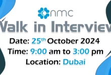 NMC Hospital Walk in Interview in Dubai