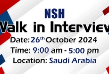 NSH Corporation Walk in Interview in Saudi Arabia