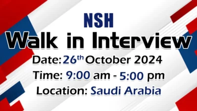 NSH Corporation Walk in Interview in Saudi Arabia