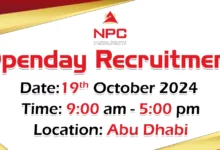 National Projects Open Day Recruitment in Abu Dhabi