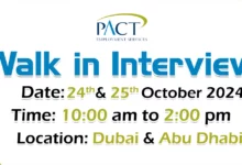 PACT Walk in Interview in Dubai & Abu Dhabi