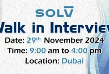 SOLV Group Walk in Interview in Dubai