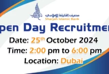 Sharjah Islamic Bank Open Day Recruitment in Dubai