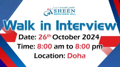 Sheen Services Walk in Interview in Doha