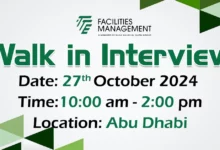 TTE Facilities Walk in Interview in Abu Dhabi