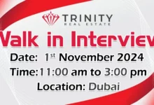 Trinity Real Estate Walk in Interview in Dubai