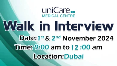 Unicare Medical Walk in Interview in Dubai