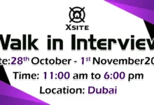 Xsite Real Estate Walk in Interview in Dubai