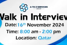 A to Z Services Walk in Interview in Qatar