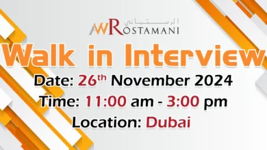 AW Rostamani Group Walk in Interview in Dubai