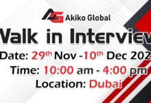 Akiko Global Walk in Interview in Dubai