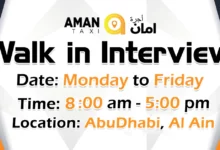 Aman Taxi Walk in Interview in Abu Dhabi & Al Ain