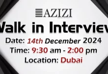 Azizi Developments Walk in Interview in Dubai