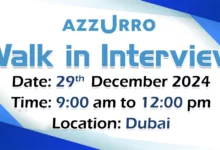 Azzurro Walk in Interview in Dubai