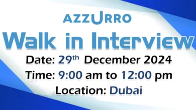 Azzurro Walk in Interview in Dubai