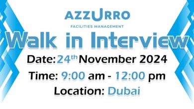 Azzurro Walk in Interview in Dubai