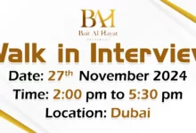 Bait Al Hayat Walk in Interview in Dubai