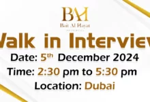 Bait Al Hayat Walk in Interview in Dubai