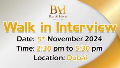 Bait Al Hayat Walk in Interview in Dubai