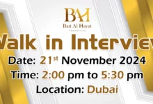 Bait Al Hayat Walk in Interview in Dubai