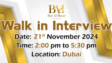 Bait Al Hayat Walk in Interview in Dubai