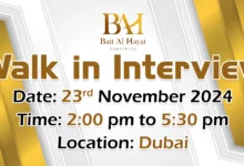 Bait Al Hayat Walk in Interview in Dubai