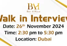 Bait Al Hayat Walk in Interview in Dubai