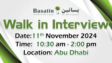 Basatin Landscaping Walk in Interview in Abu Dhabi