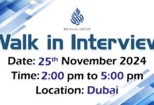 Bin Hilal Group Walk in Interview in Dubai