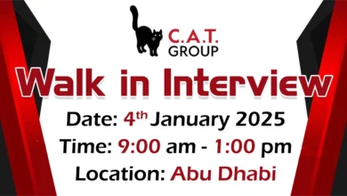 CAT Group Walk in Interview in Abu Dhabi