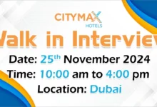 Citymax Hotel Walk in Interview in Dubai