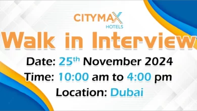 Citymax Hotel Walk in Interview in Dubai