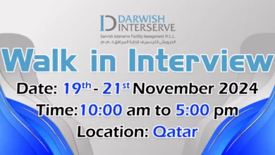 Darwish Interserve FM Walk in Interview in Qatar