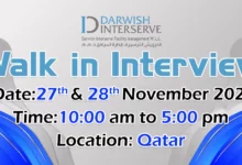 Darwish Interserve FM Walk in Interview in Qatar