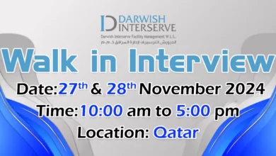 Darwish Interserve FM Walk in Interview in Qatar