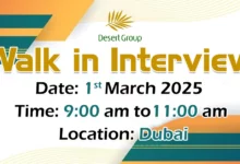 Desert Group Walk in Interview in Dubai