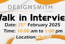 Designsmith Walk in Interview in Dubai