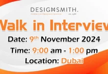 Designsmith Walk in Interview in Dubai