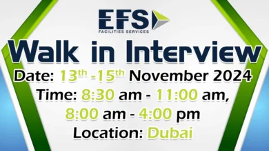 EFS Facilities Walk in Interview in Dubai