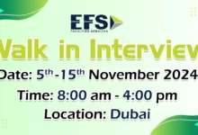 EFS Facilities Walk in Interview in Dubai