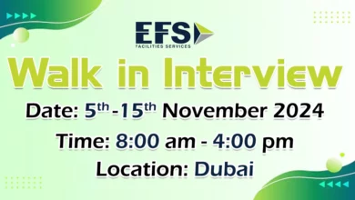 EFS Facilities Walk in Interview in Dubai