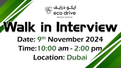 Eco Drive Walk in Interview in Dubai