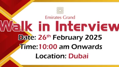 Emirates Grand Hotel Walk in Interview in Dubai